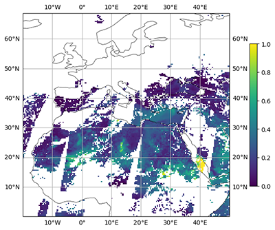 Matplotlib MODIS w200