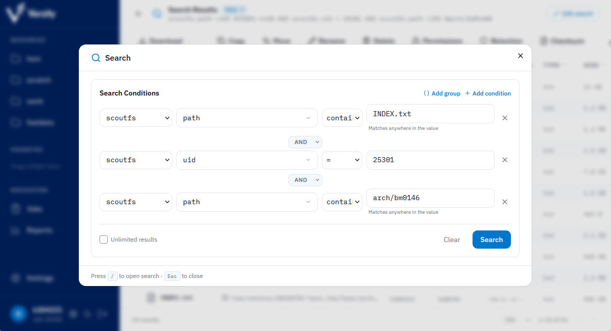 ATLAS WebGUI: define your search query